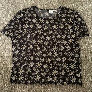 See-through flower tee